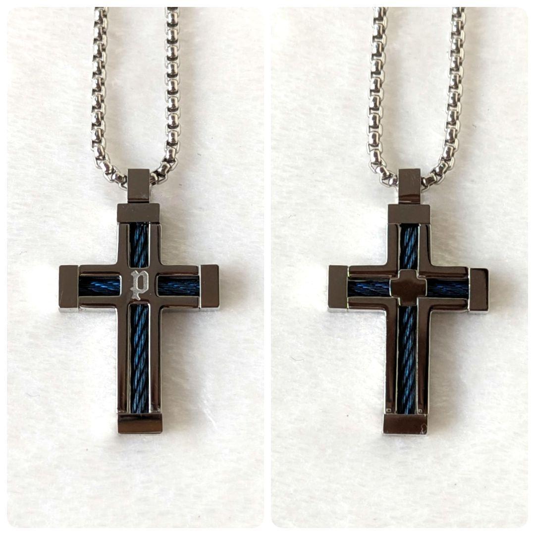 POLICE ポリス ネックレス アクセサリー クロス メンズ ケース付き