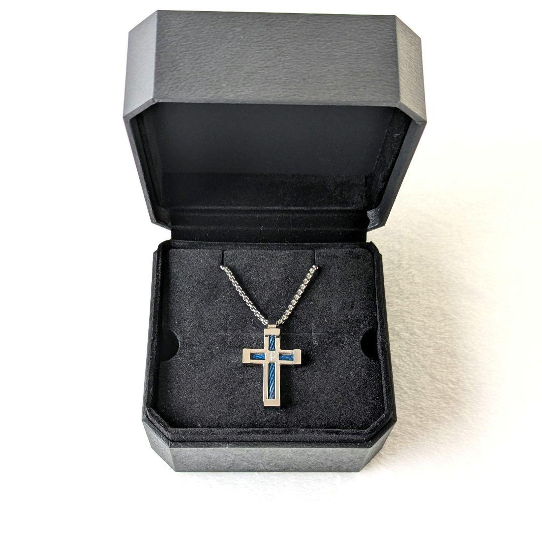 POLICE ポリス ネックレス アクセサリー クロス メンズ ケース付き