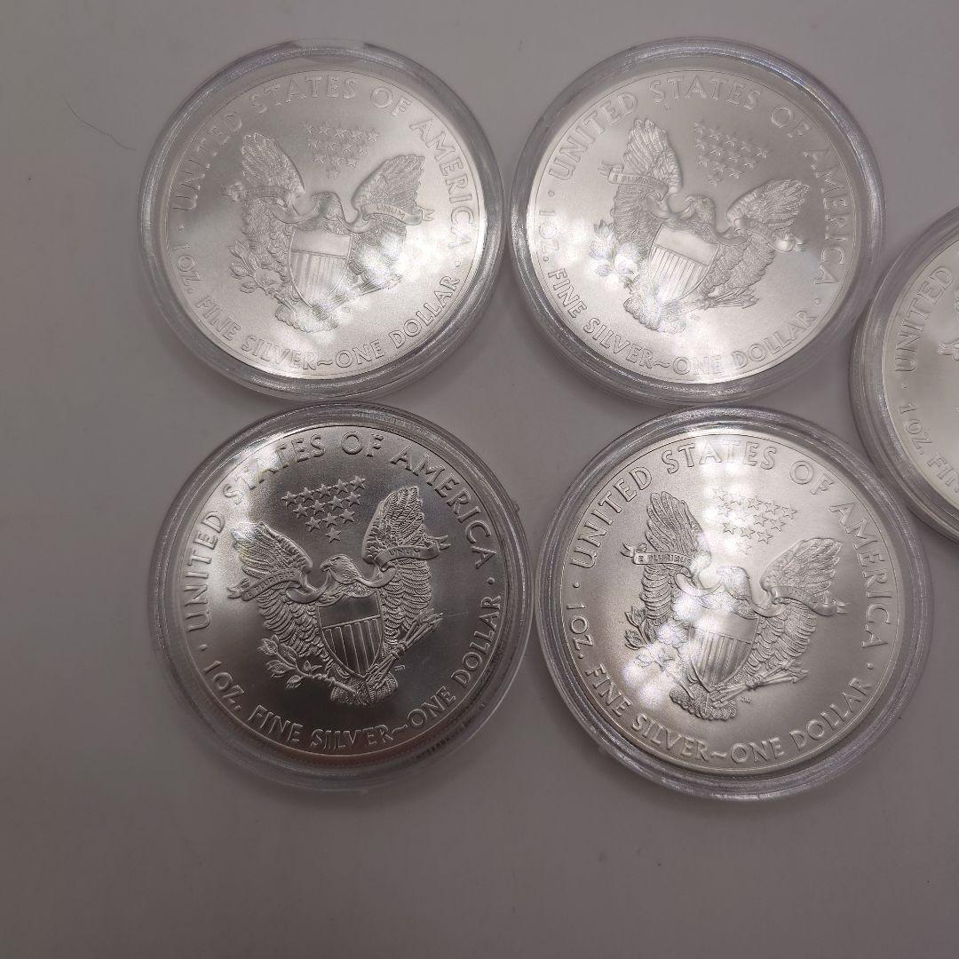 2014年 2013年 2002年 ウォーキングリバティ銀貨 5枚 ka2901