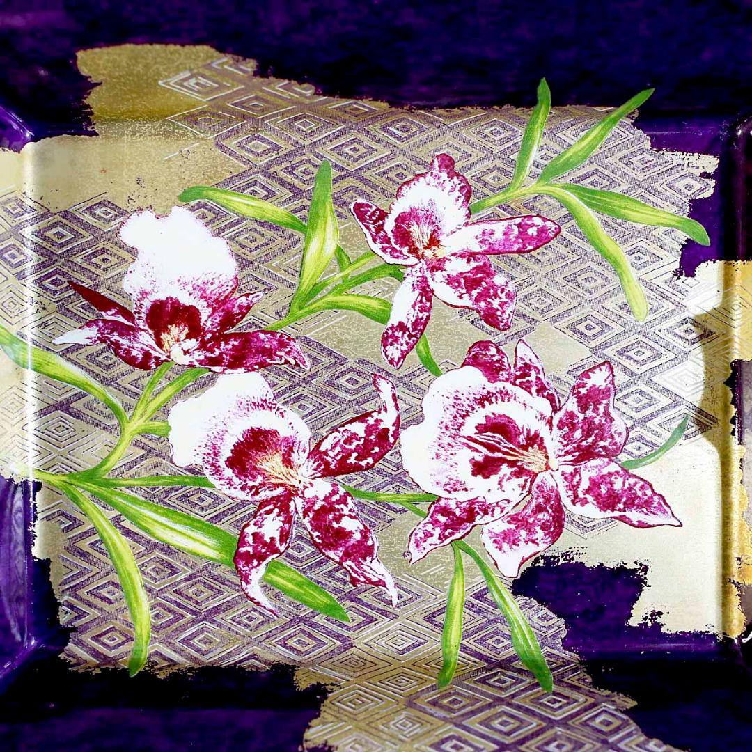 【送料込み】エルメス アッシュトレイ 胡蝶蘭 オーキッド