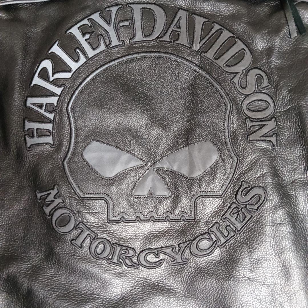 【美品】✨ハーレーダビッドソン シングルライダースジャケット ドクロ