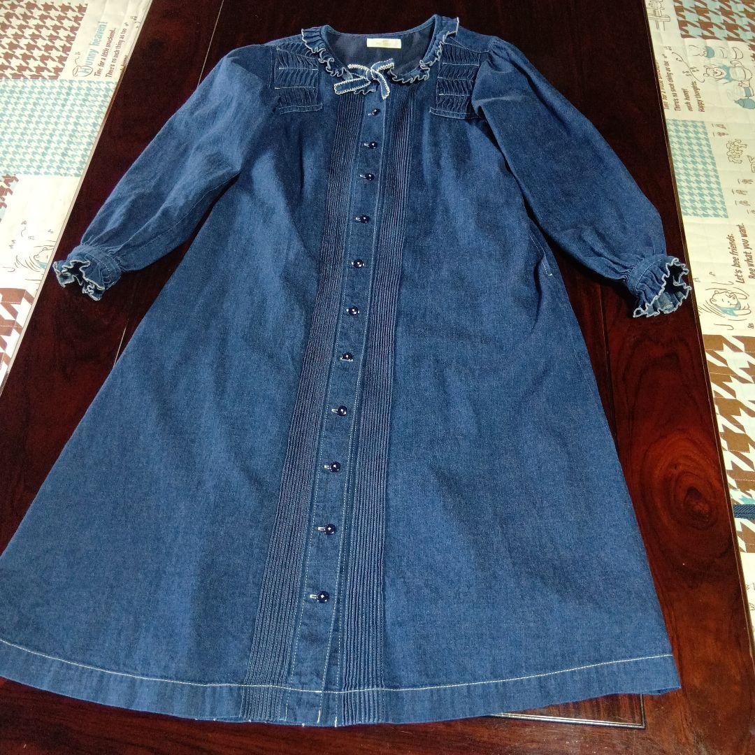 ☆ピンクハウス☆デニム フリル付きワンピース