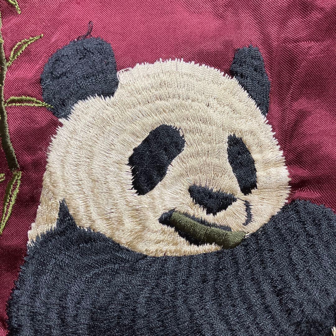 Houston ヒューストン　スカジャン　リバーシブル　レーヨン　和柄　パンダ