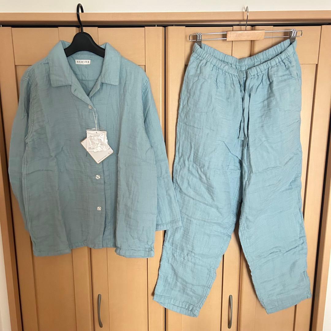 【新品タグ付】UCHINO マシュマロワッフルガーゼライト 快眠パジャマL 上下