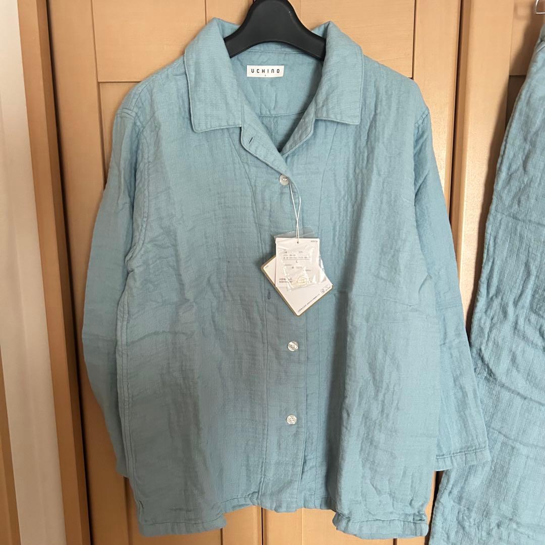 【新品タグ付】UCHINO マシュマロワッフルガーゼライト 快眠パジャマL 上下