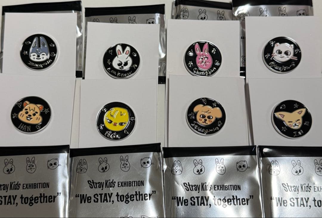 Stray Kids EXHIBITION 展覧会 ピンバッチ 8枚セット