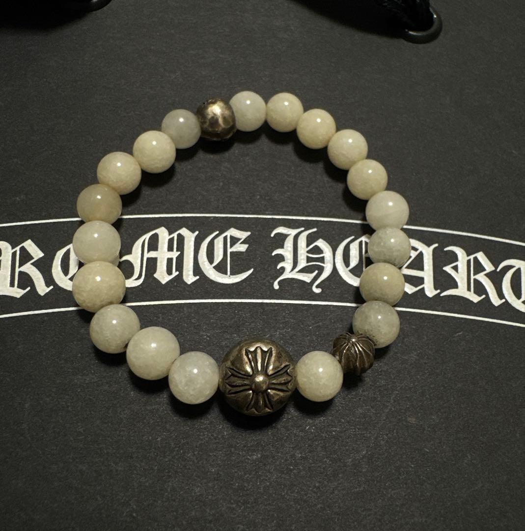 クロムハーツ ビーズブレスレット ホワイト6mm BEAD