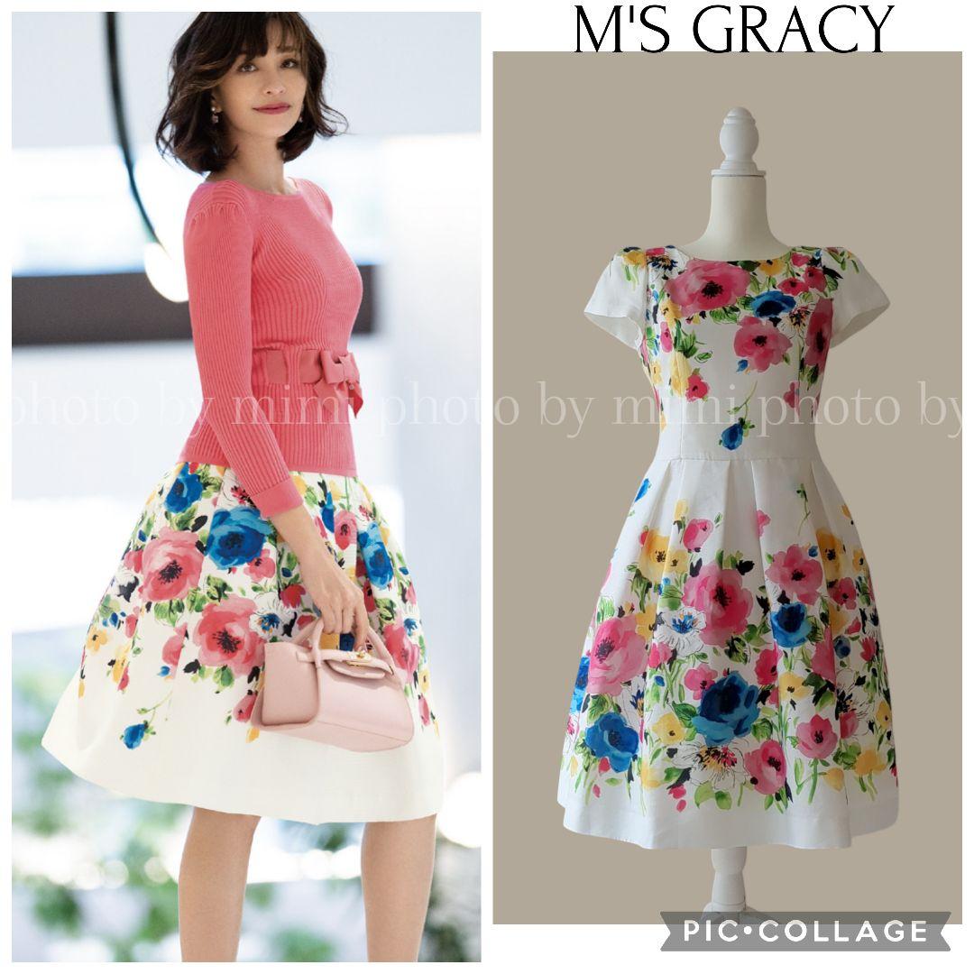 M'S GRACY*フラワープリントグログランワンピース