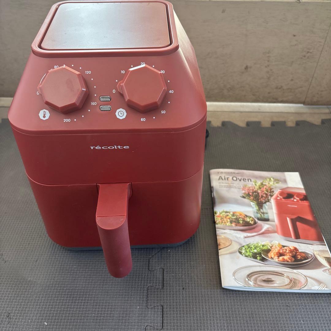récolte エアーオーブン ノンフライヤー レッド