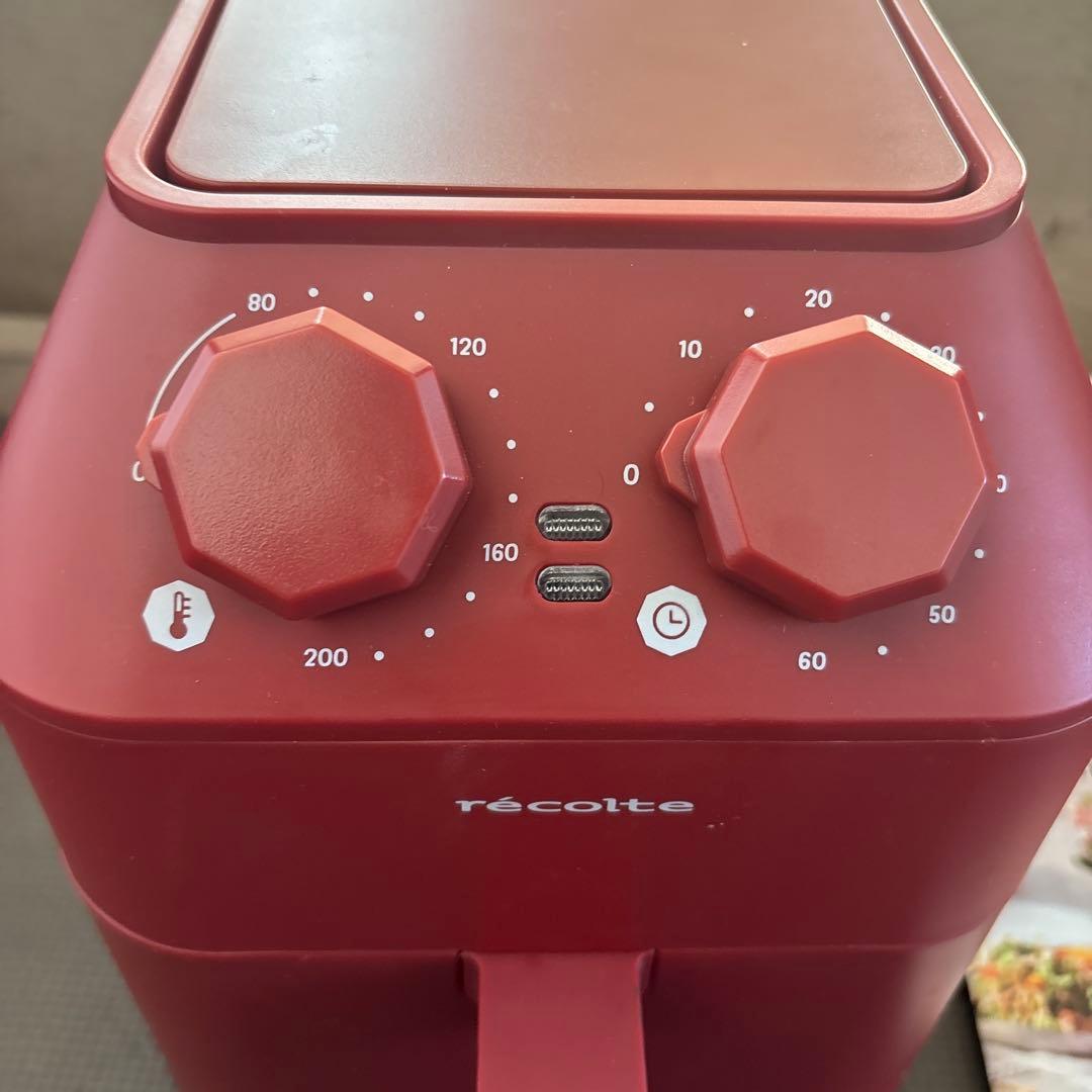 récolte エアーオーブン ノンフライヤー レッド