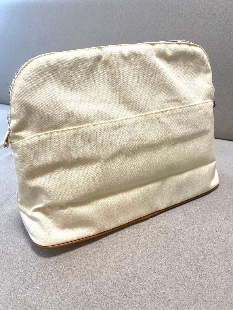【美品】HERMES ボリードポーチ35 TGM オフホワイト