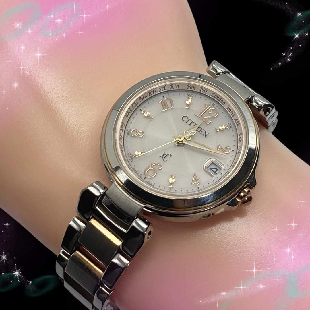 《美品 稼働品》 シチズン クロスシー レディース 腕時計 ハッピーフライト