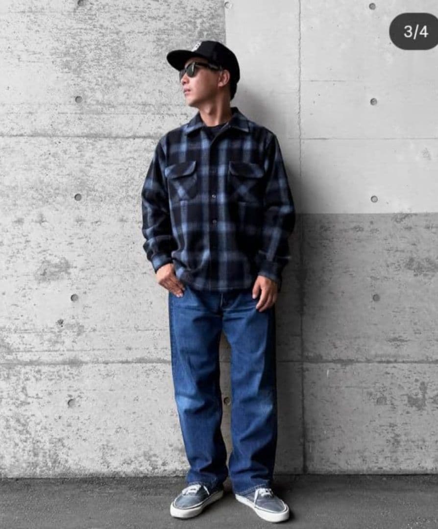 FJ ボードシャツ　XLサイズ　オンブレウール　ペンドルトン