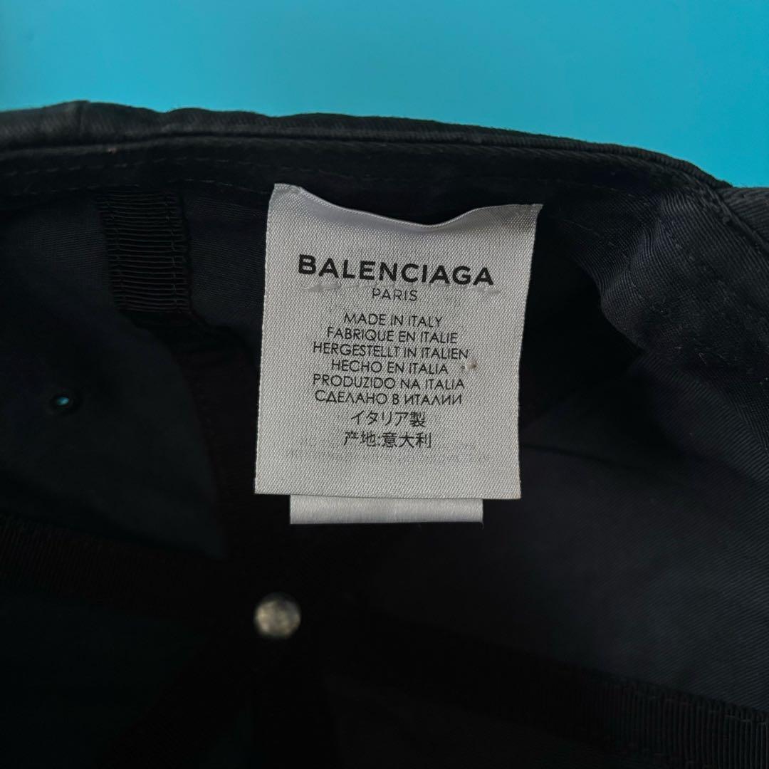 BALENCIAGAバレンシアガ　ブラック ベースボールキャップ　A18