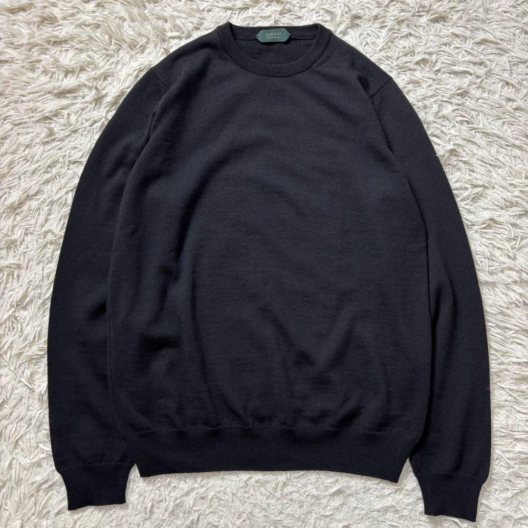 極美品 ZANONE ハイゲージニット ブラック 46