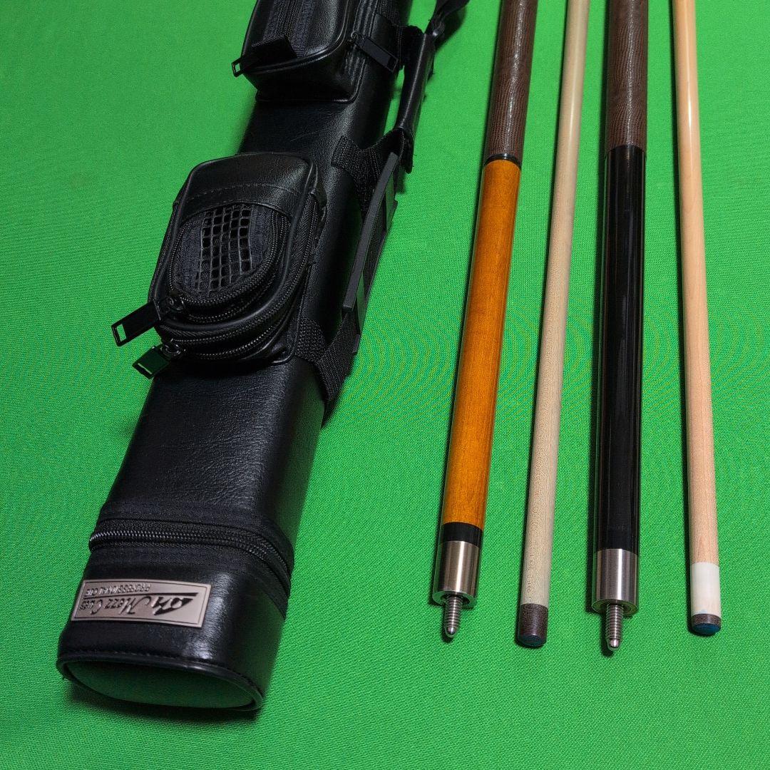 ビリヤードキュー 2本セット ケース付き