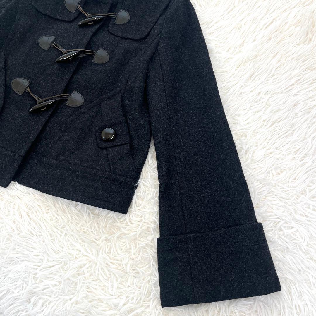 美品✨ バーバリーブルーレーベル ショート ダッフルコート ウール ノバチェック