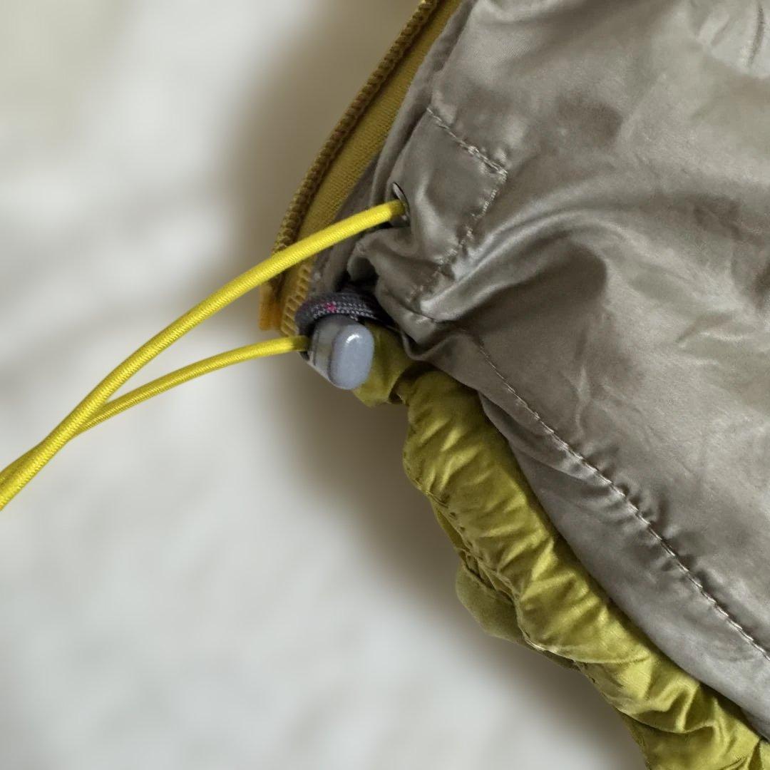 美品モンベル800FP ライトアルパインダウンパーカ Mイエローy2k短丈