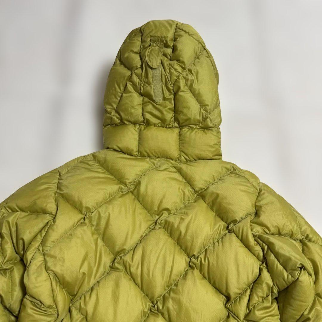 美品モンベル800FP ライトアルパインダウンパーカ Mイエローy2k短丈