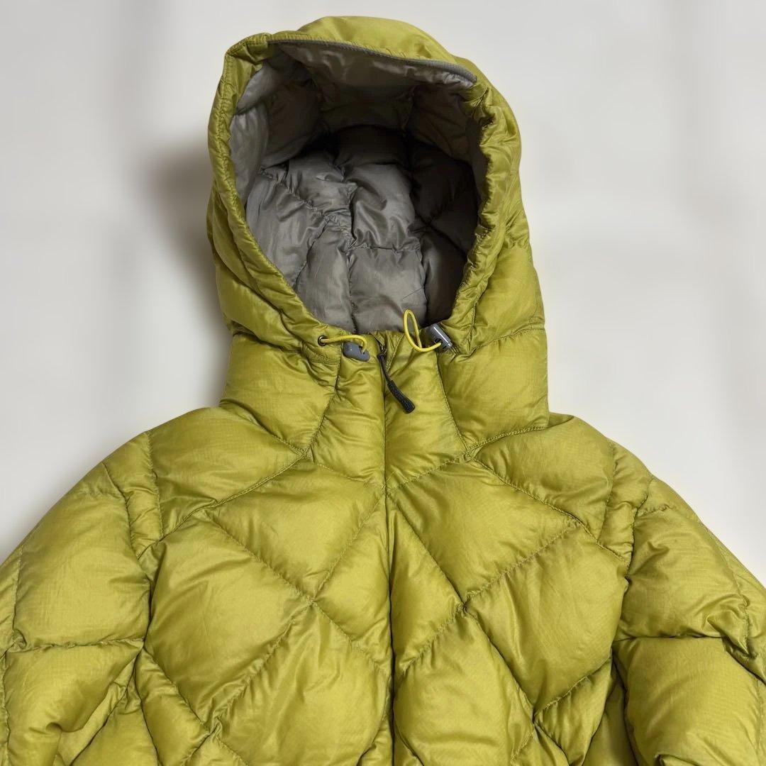 美品モンベル800FP ライトアルパインダウンパーカ Mイエローy2k短丈