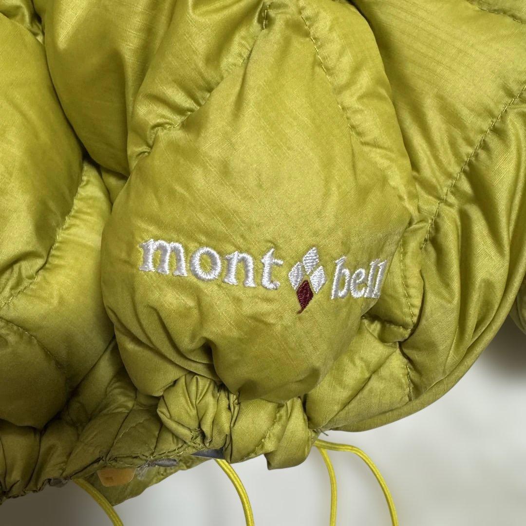 美品モンベル800FP ライトアルパインダウンパーカ Mイエローy2k短丈