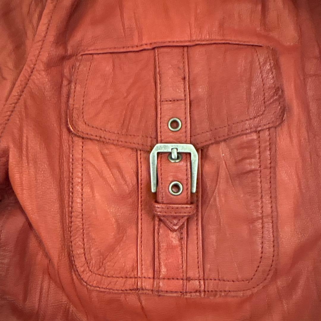 美品　AVIREX レザージャケット XL レッド