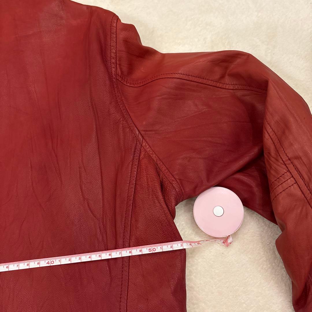 美品　AVIREX レザージャケット XL レッド