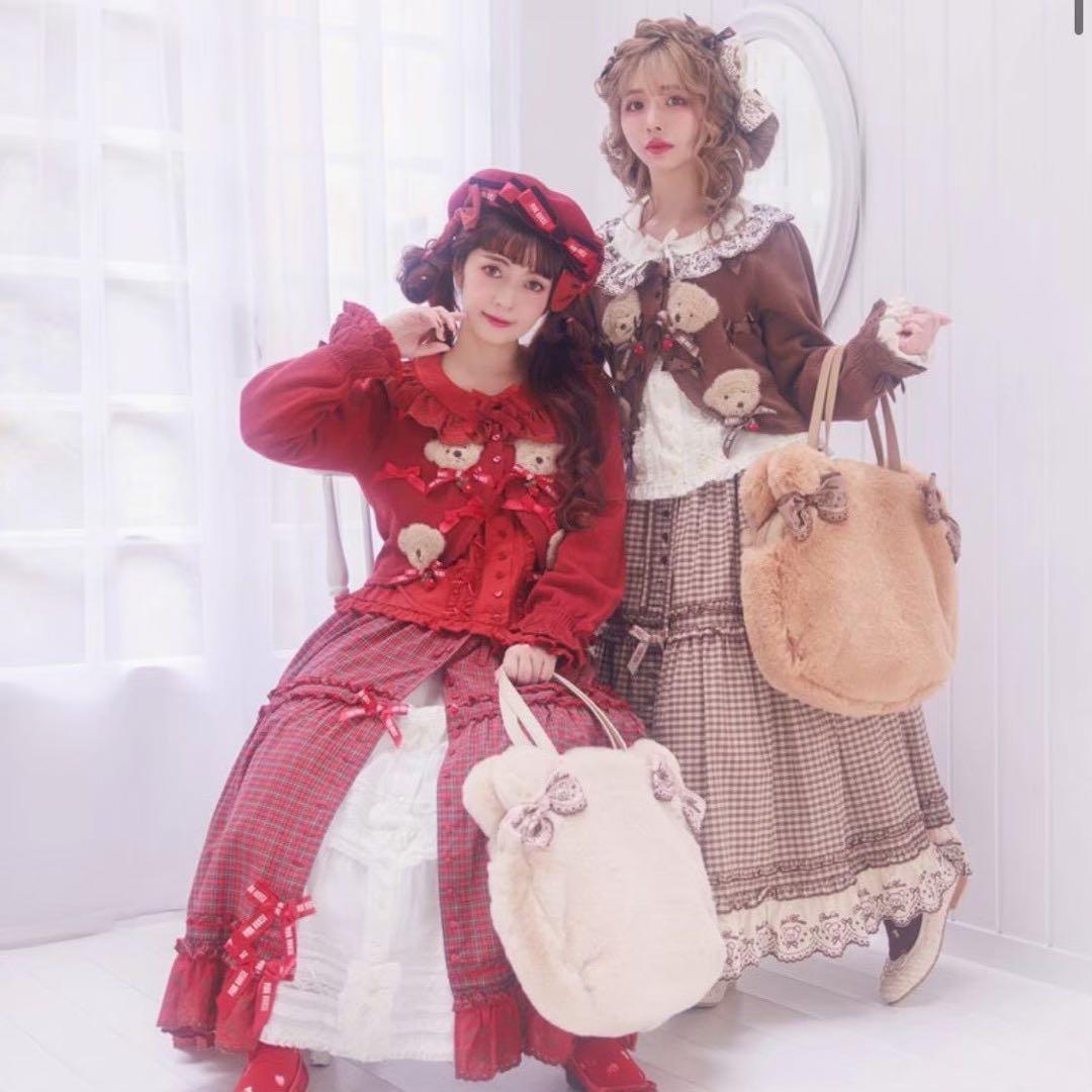 【新品】青木美沙子 x PINK HOUSE コラボ クマモチーフカーディガン