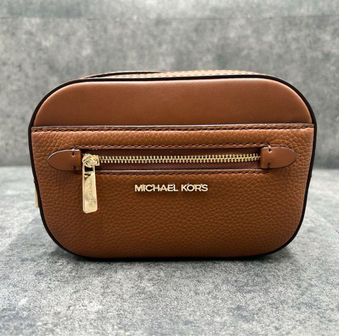 ✨極美品✨マイケルコース　ジェットセット　ショルダーバッグ ボディバッグ　茶