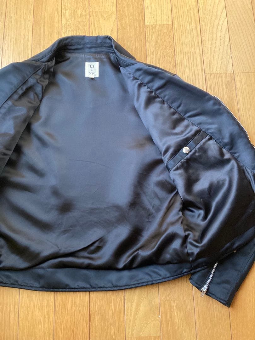 シ*プ様 Scye ナイロン/コットン ダブルライダースジャケット/GLOBE