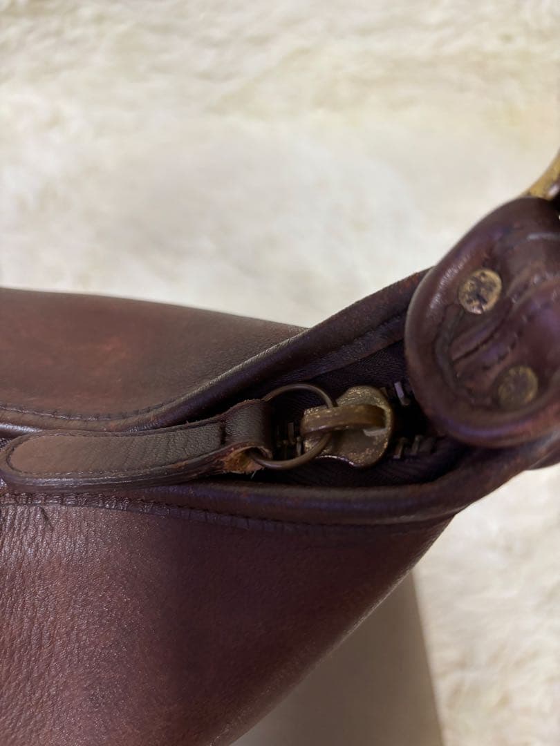 vintageオールドコーチ ショルダーバッグ バケツ型 茶　ダークブラウン