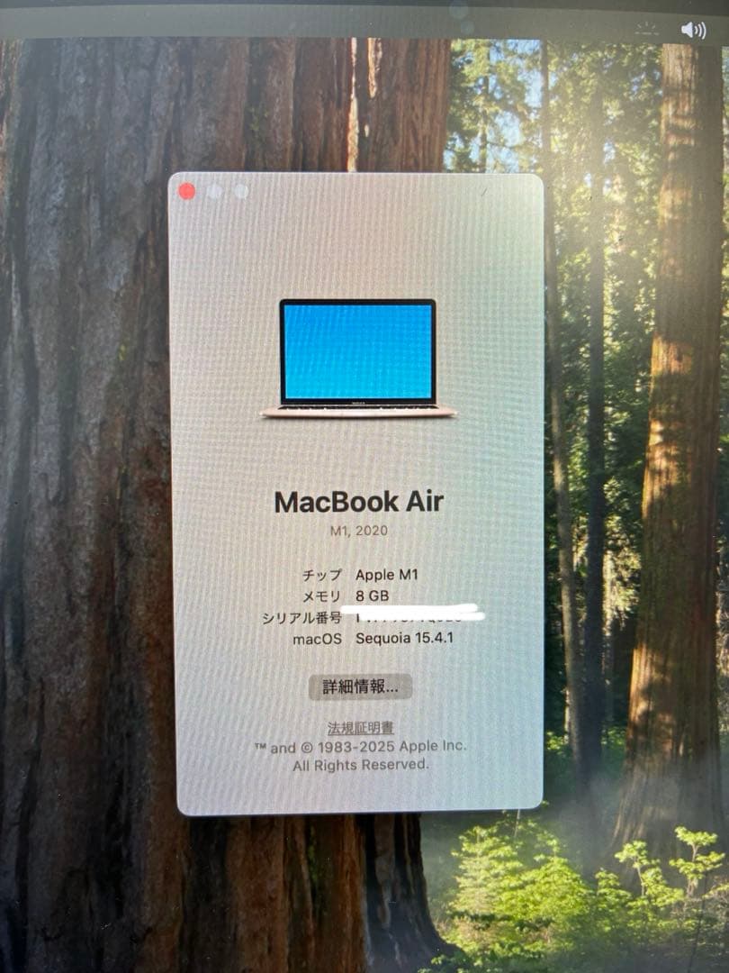 MacBook Air 2020 M1 8GB 256GB 13インチ