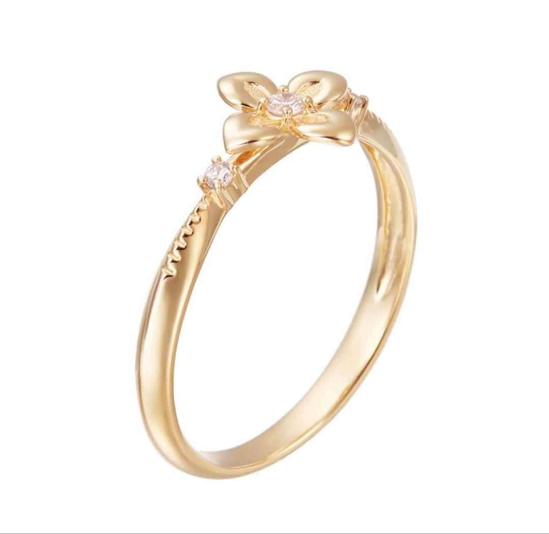 【週末値下げ◎1回試着のみ11号】K10 ダイヤモンドリングTSUTSUMI