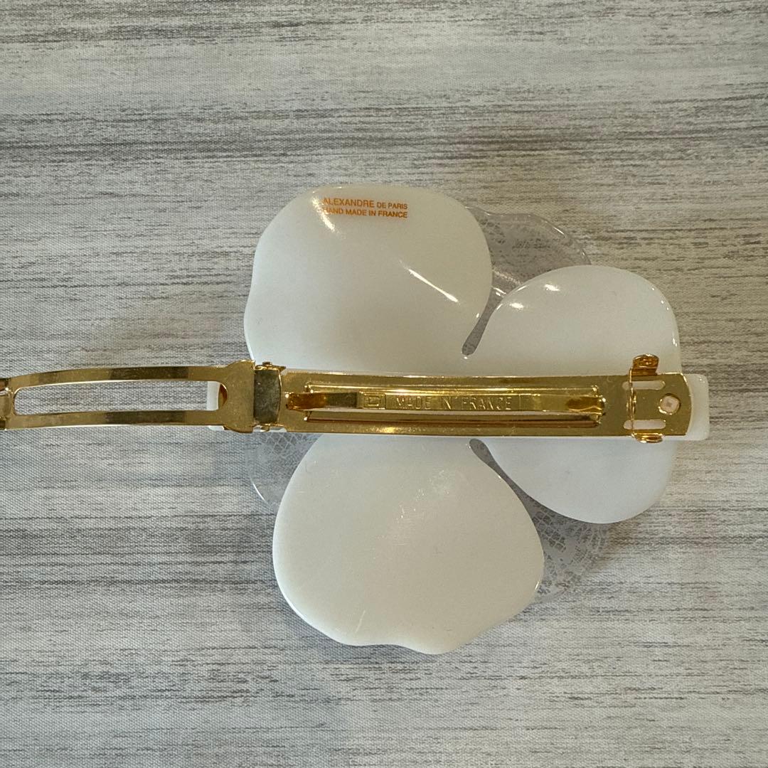 アレクサンドル　ドゥ　パリ　バレッタ　レース柄