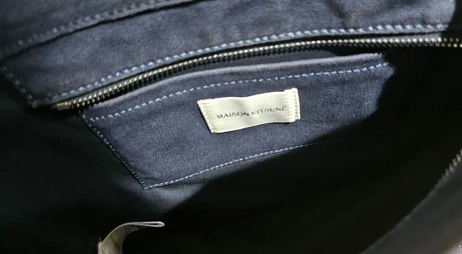 メゾンキツネ✨ フォックスヘッド スモール トートバッグ ハンドバッグ ネイビー