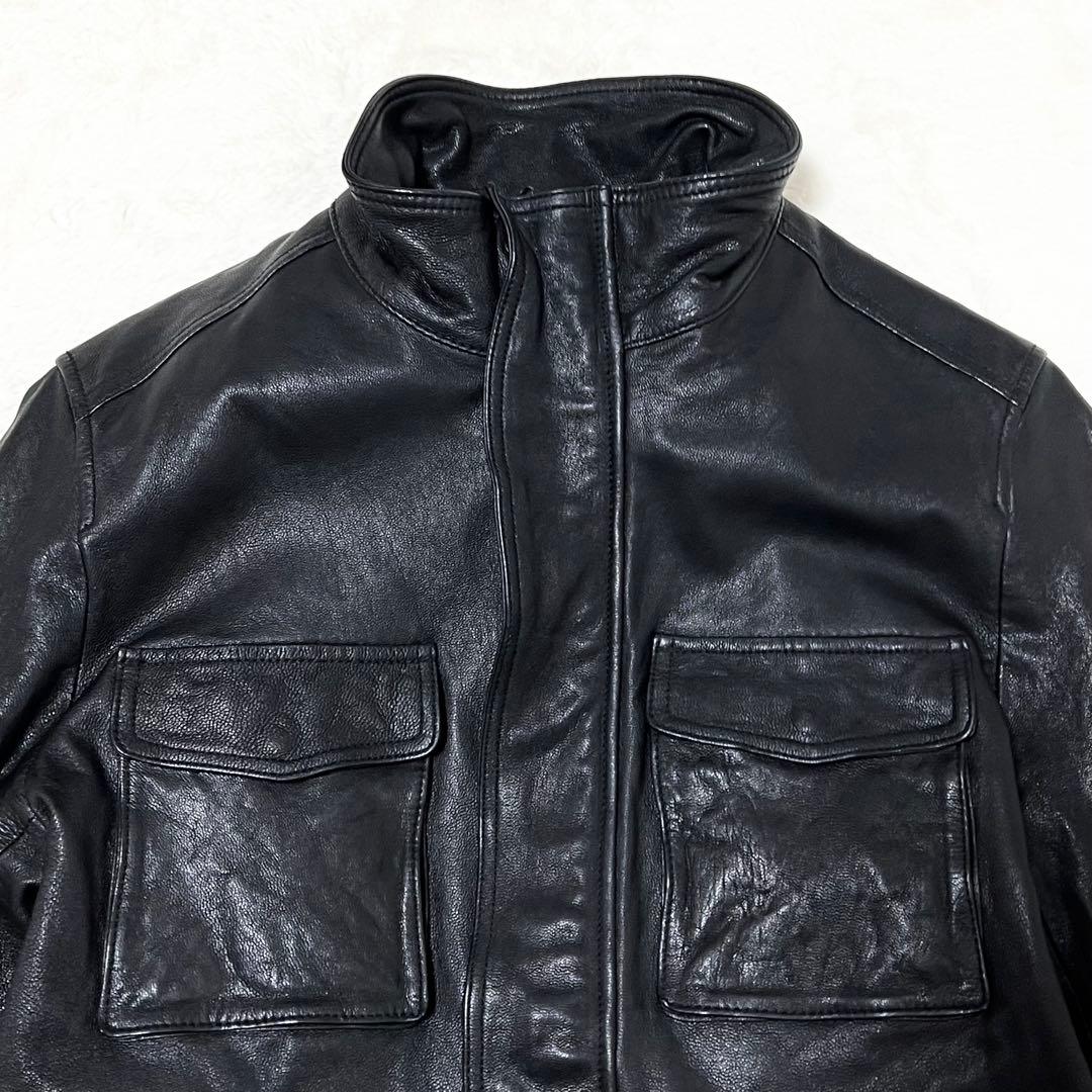 【Qp】ナノユニバース✨️ライダース　シングル　山羊革　ゴートレザー　ＸＬ