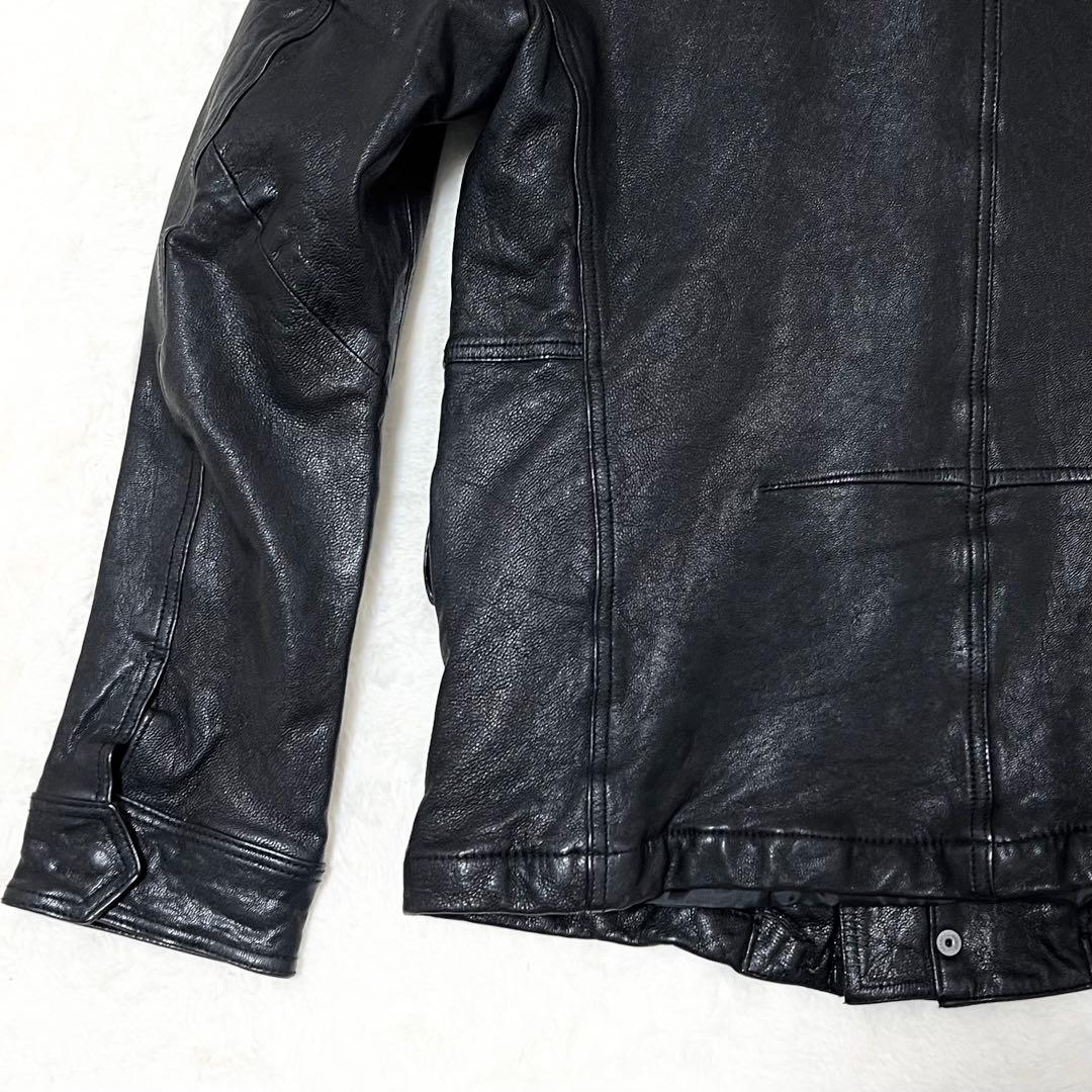 【Qp】ナノユニバース✨️ライダース　シングル　山羊革　ゴートレザー　ＸＬ