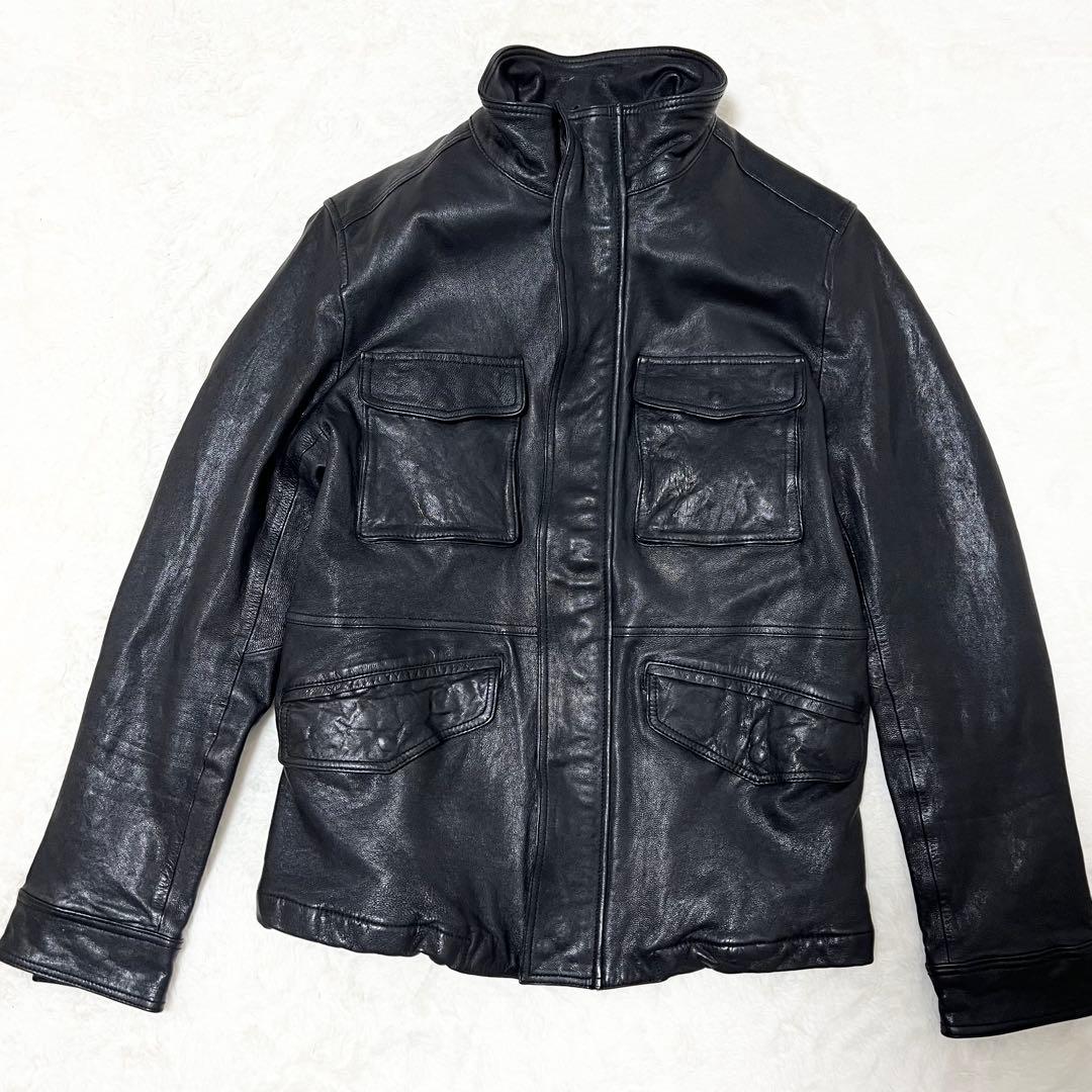 【Qp】ナノユニバース✨️ライダース　シングル　山羊革　ゴートレザー　ＸＬ