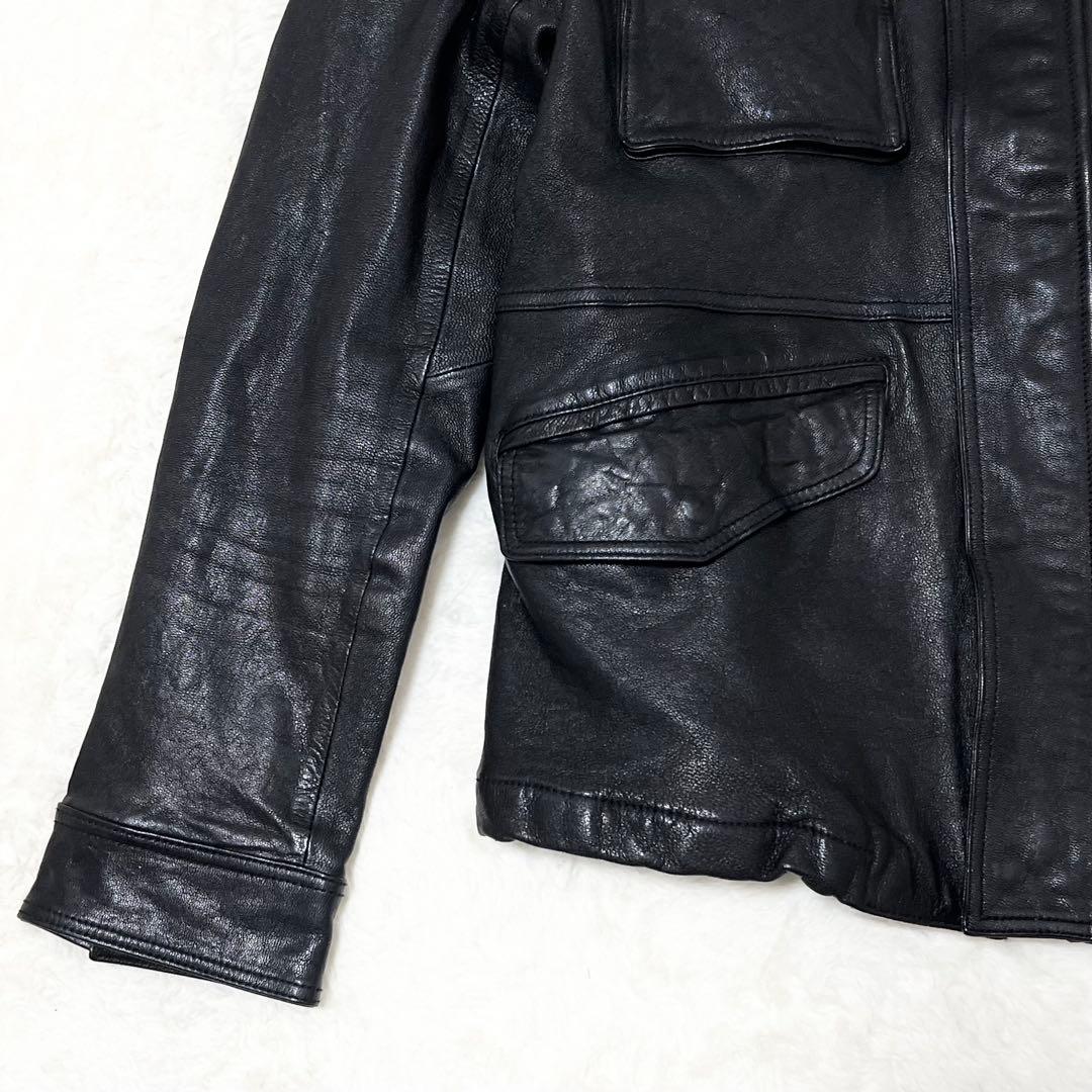 【Qp】ナノユニバース✨️ライダース　シングル　山羊革　ゴートレザー　ＸＬ