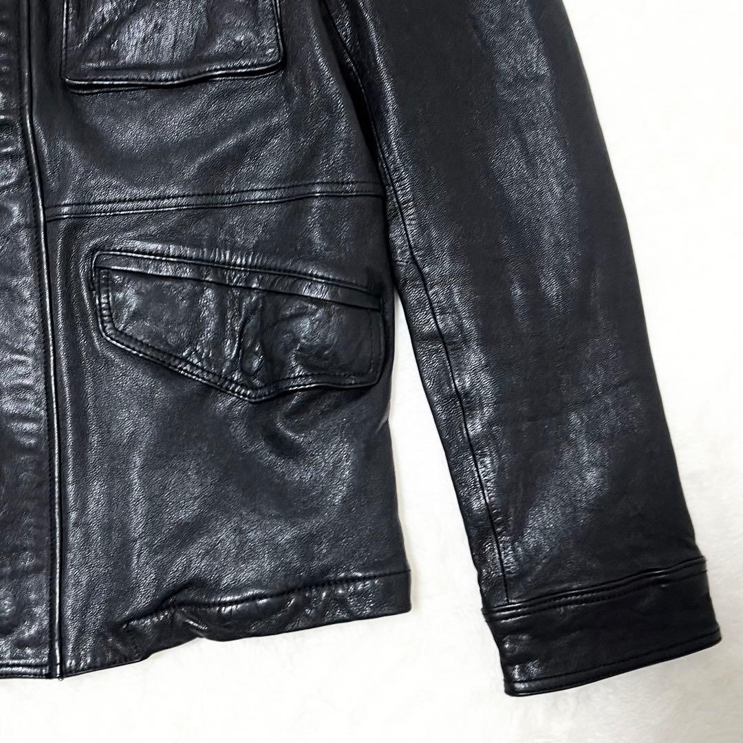 【Qp】ナノユニバース✨️ライダース　シングル　山羊革　ゴートレザー　ＸＬ