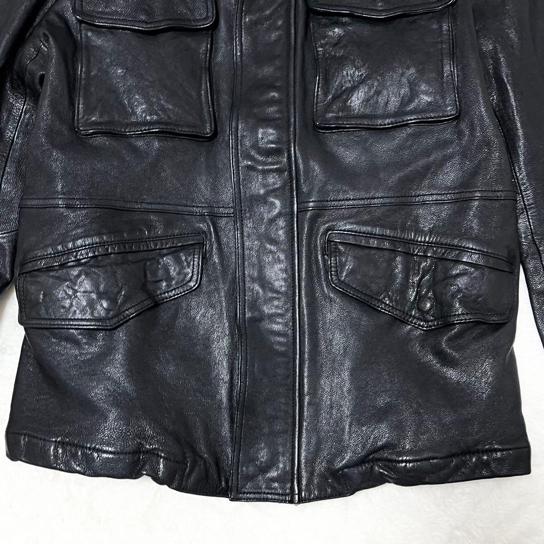 【Qp】ナノユニバース✨️ライダース　シングル　山羊革　ゴートレザー　ＸＬ