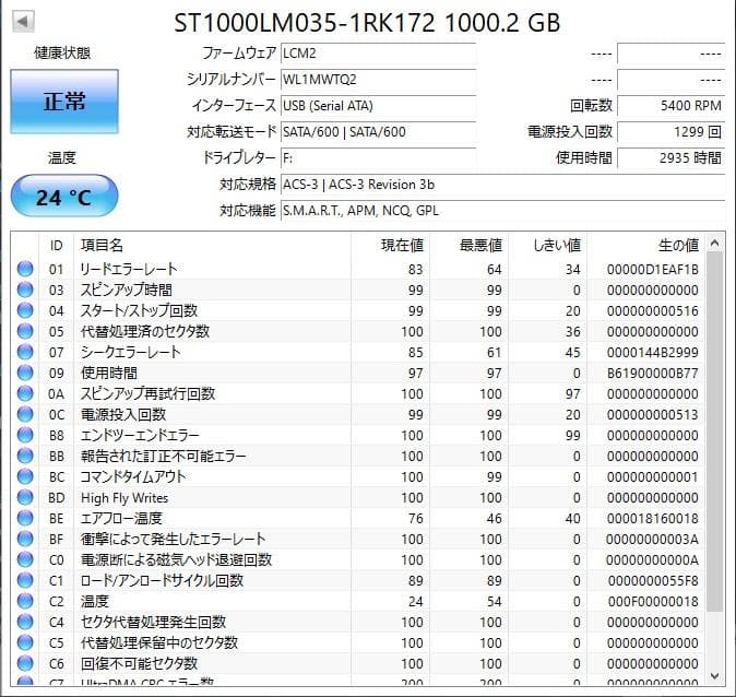✨4個セット✨HDD 1000GB✨大容量1TB✨2.5インチ✨10-05