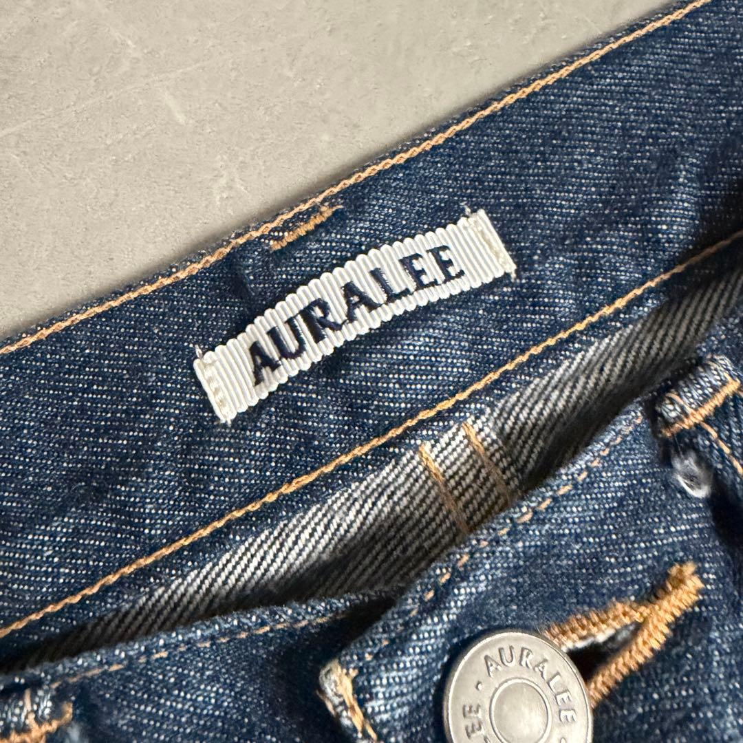 【美品】オーラリー ハードツイスト デニム 5 ポケットパンツ 25 Sサイズ