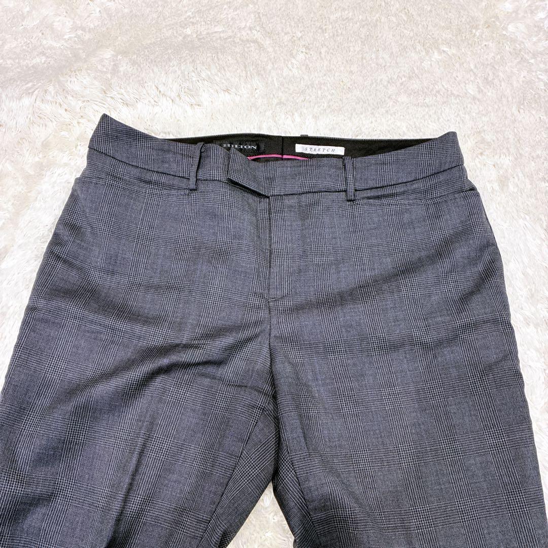 【美品】ヒルトン パンツスーツ 13号 大きいサイズ スーパー110'S