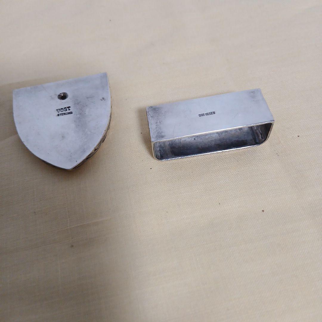 VOGTシルバー925 牛彫刻14K FILL ベルトバックル3点セット