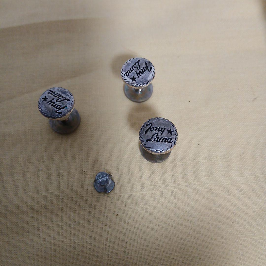 VOGTシルバー925 牛彫刻14K FILL ベルトバックル3点セット