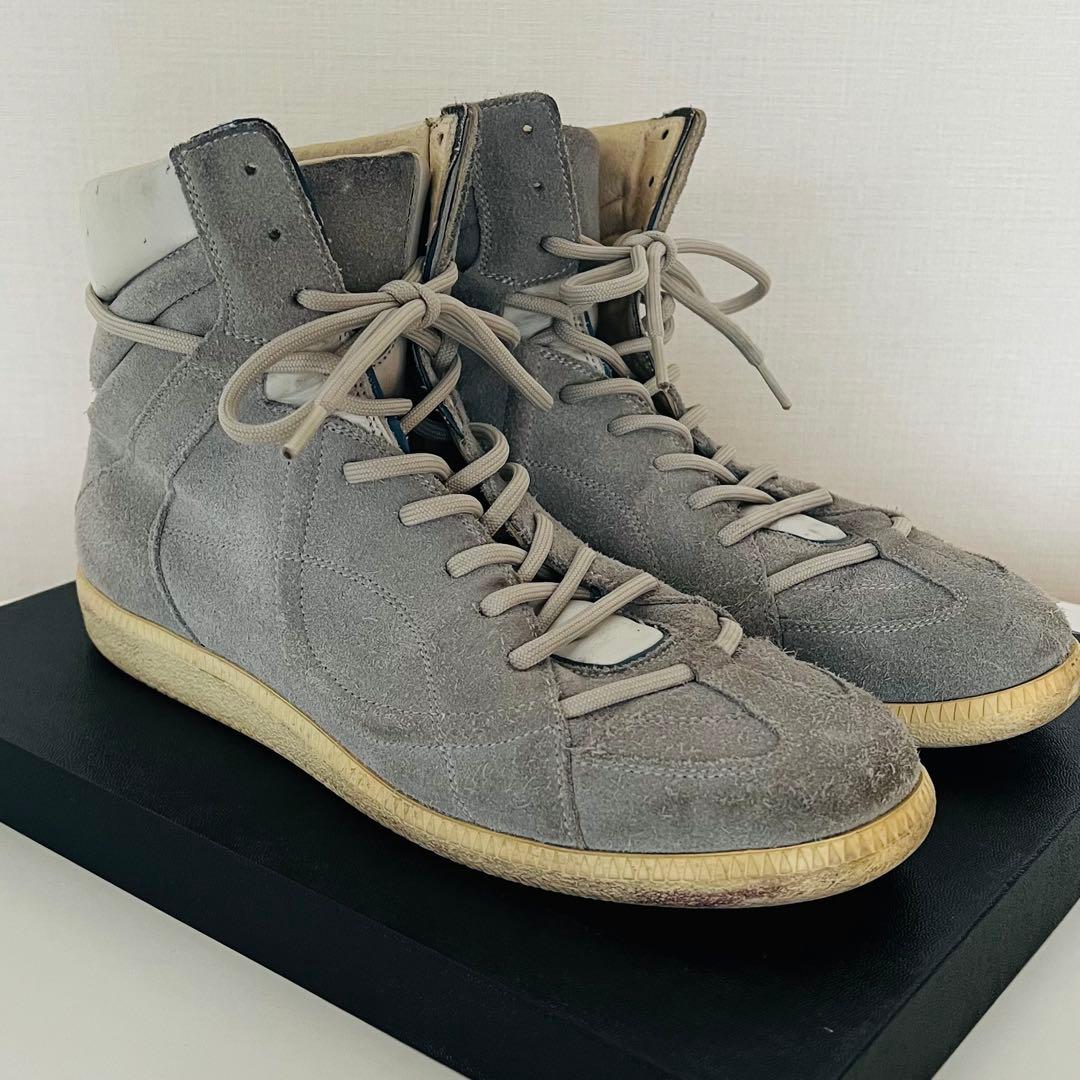 【26cm相当】Margiela マルジェラ スエード ハイカット スニーカー
