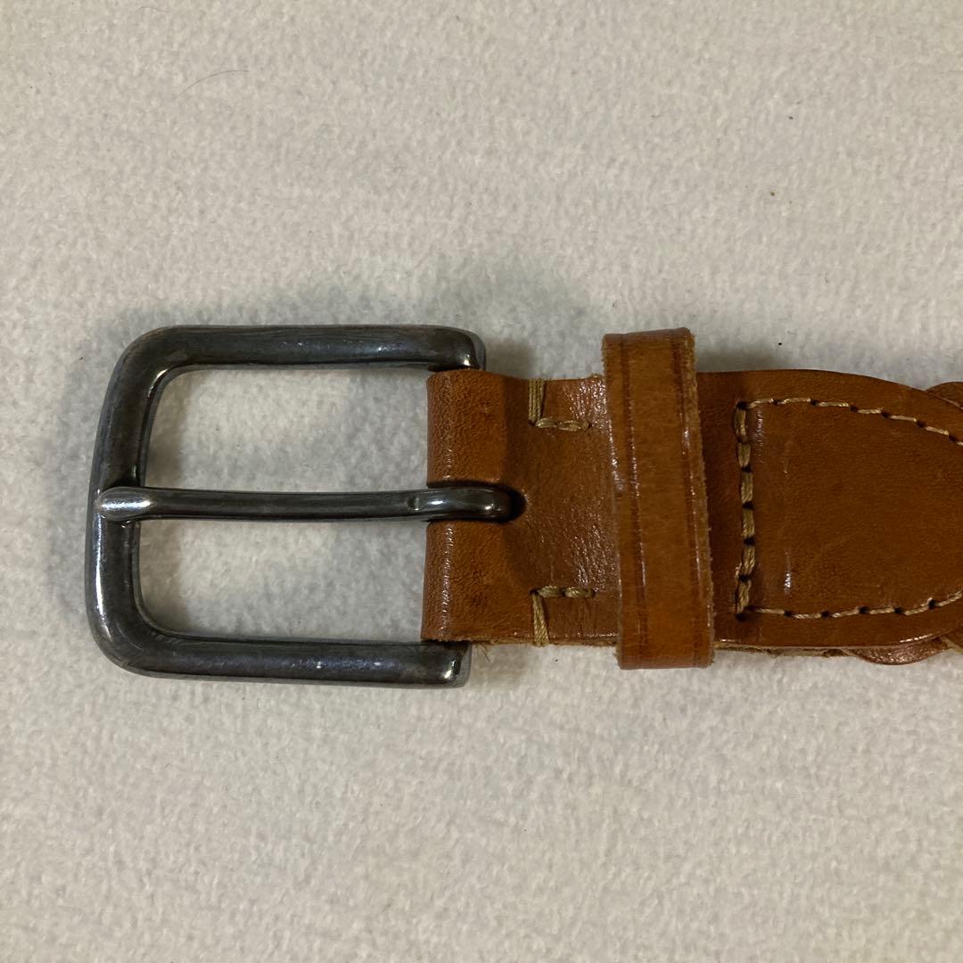 希少40 大きいサイズ ホワイトハウスコックス メッシュベルト ライトブラウン