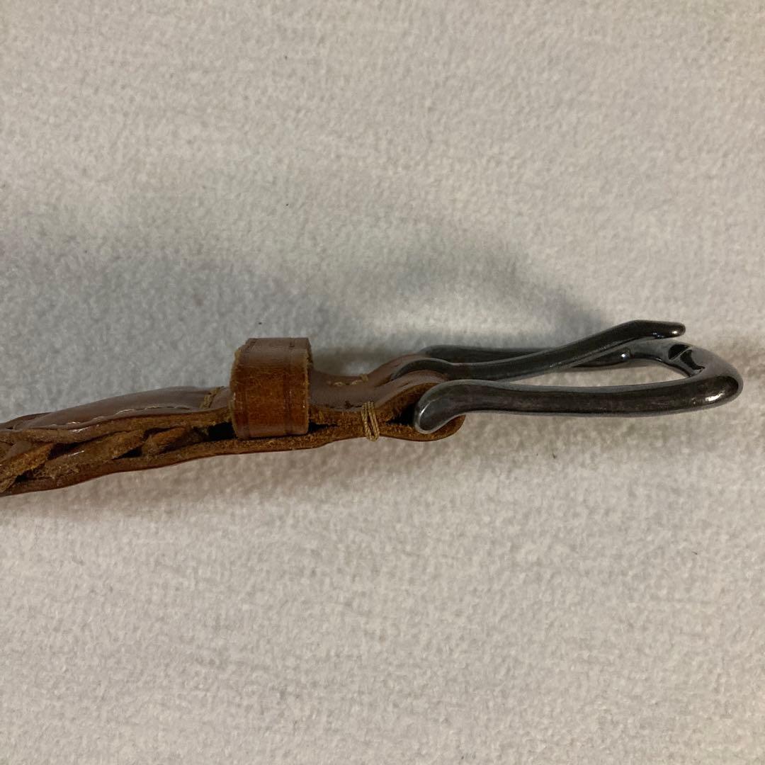 希少40 大きいサイズ ホワイトハウスコックス メッシュベルト ライトブラウン