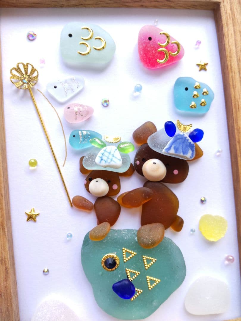 専用　シーグラスアート　3点おまとめ